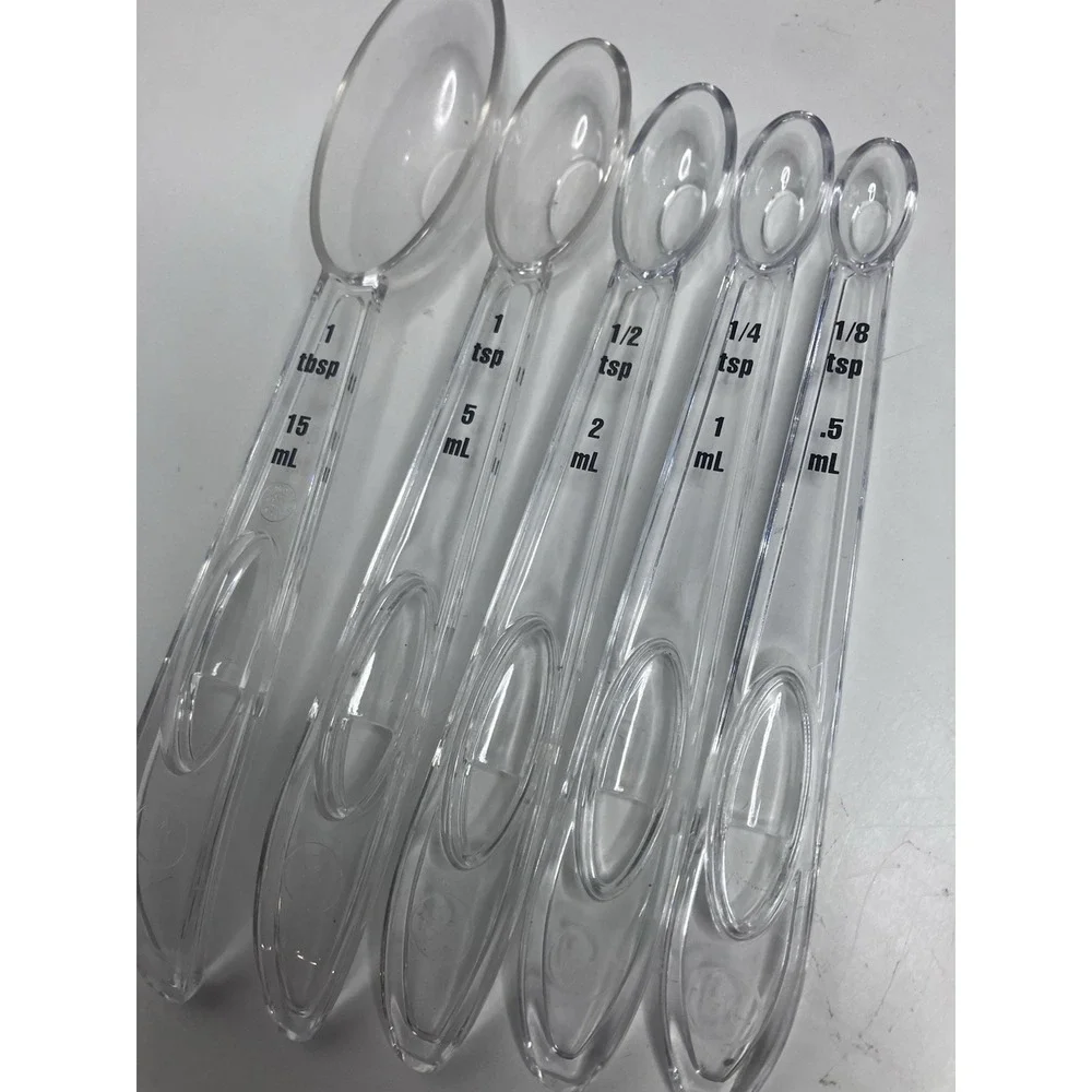 The Pampered Chef Acrylic Snap Together Nesting Measuring Spoons - Lot of 5